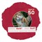 Red Suede Mat Board for 15x15 Frames - Circle Opening for 11x11 Photos